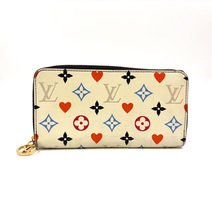 Louis Vuitton on Zippy Wallet Leather Black White Multicolor Gold