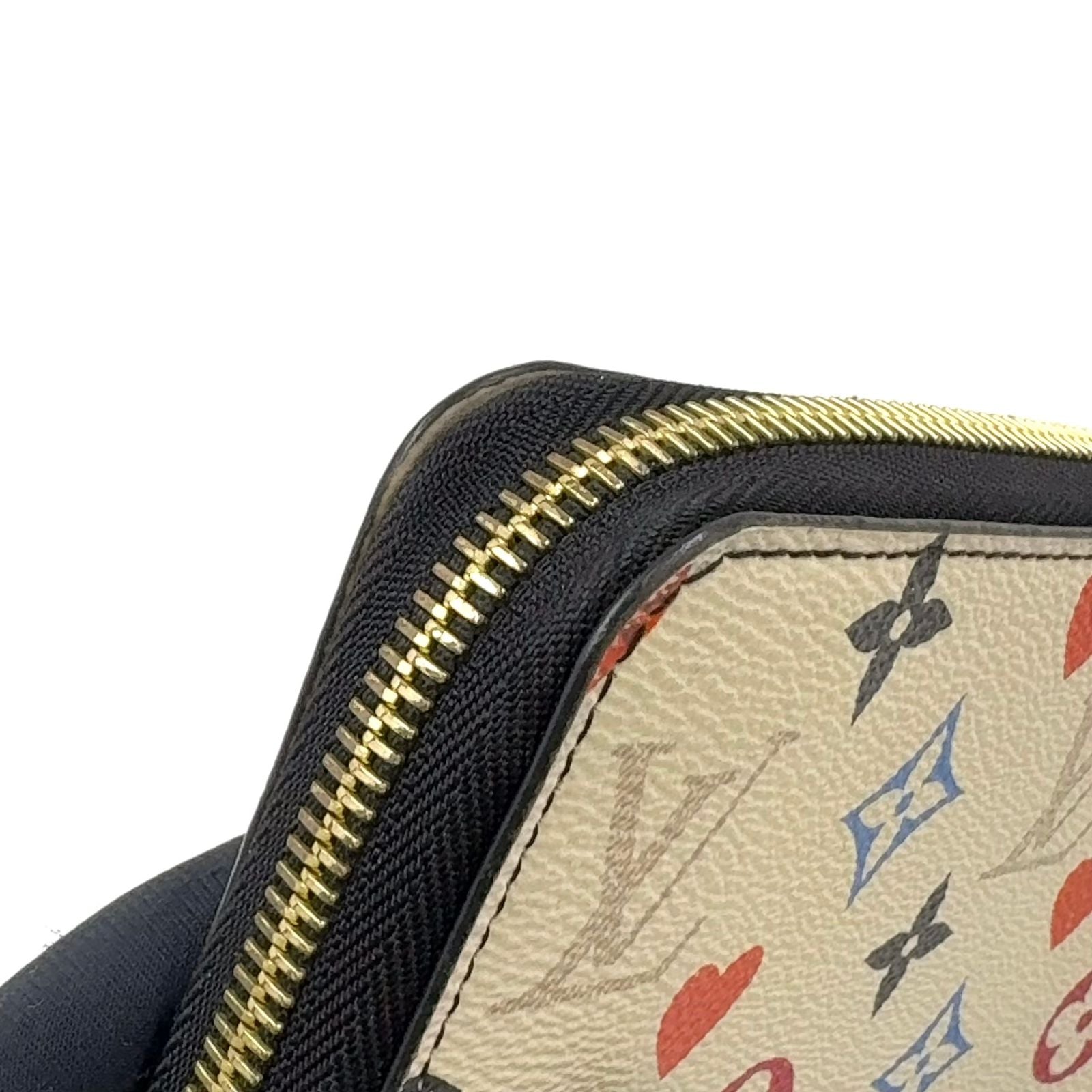 Louis Vuitton on Zippy Wallet Leather Black White Multicolor Gold — view 8