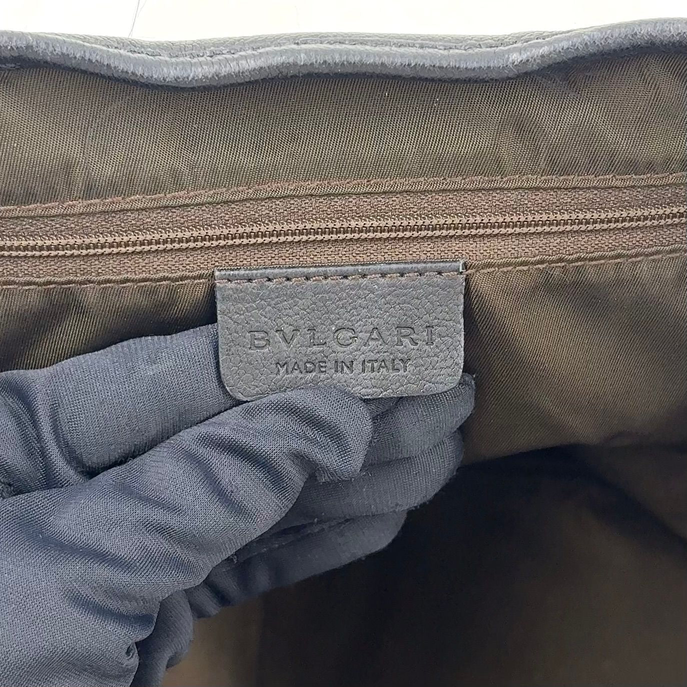 Bvlgari Leather Black Tote Gold — view 4