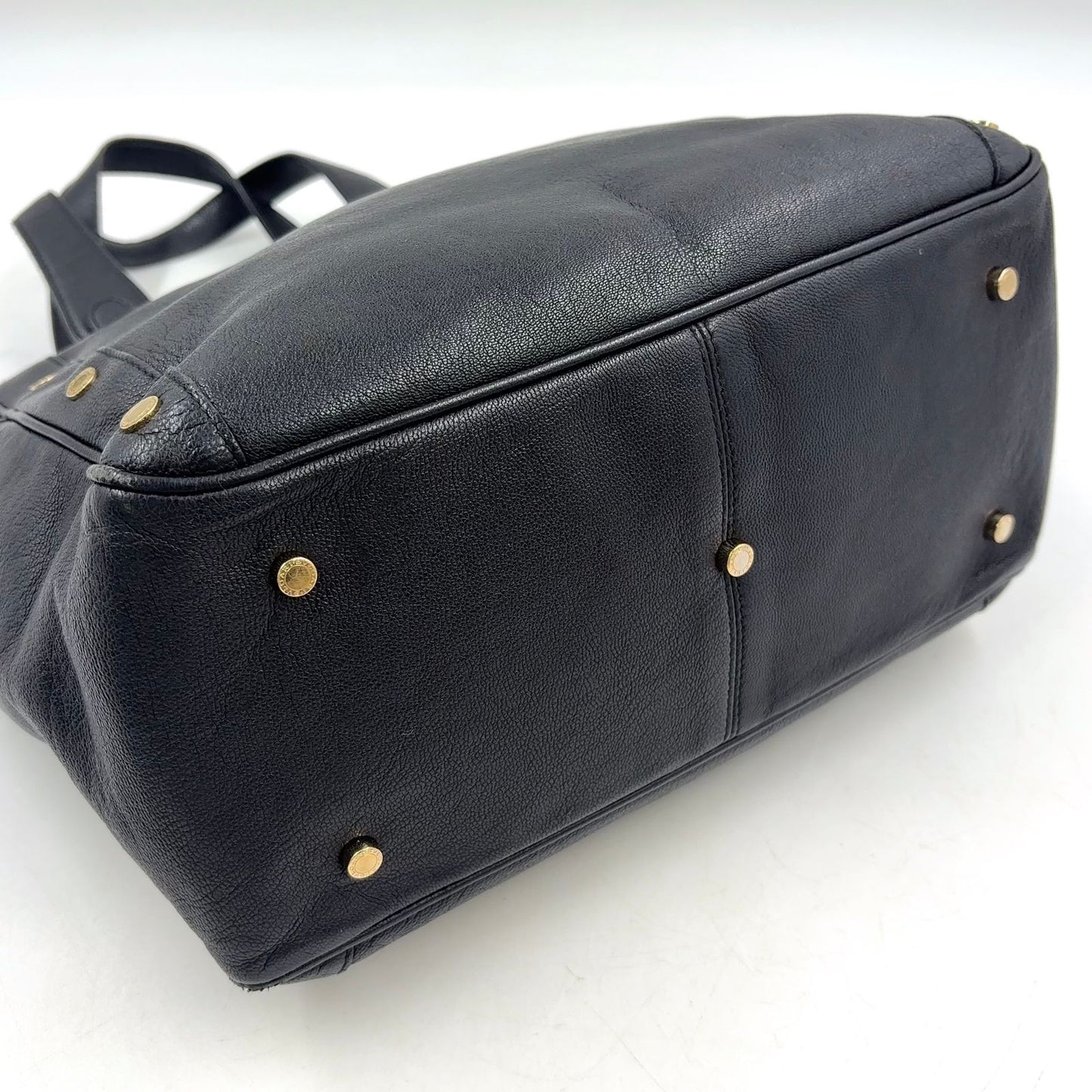 Bvlgari Leather Black Tote Gold — view 7