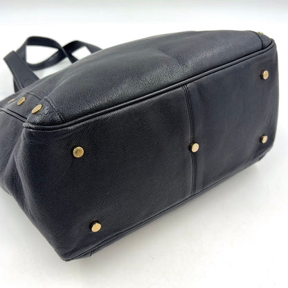 Bvlgari Leather Black Tote Gold — view 7