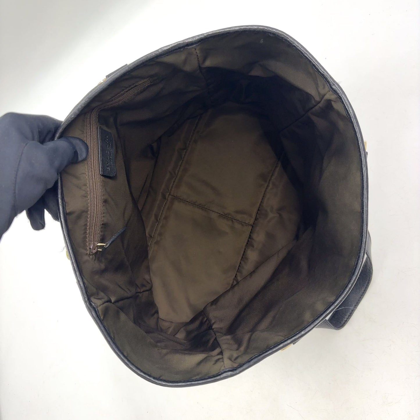 Bvlgari Leather Black Tote Gold — view 3