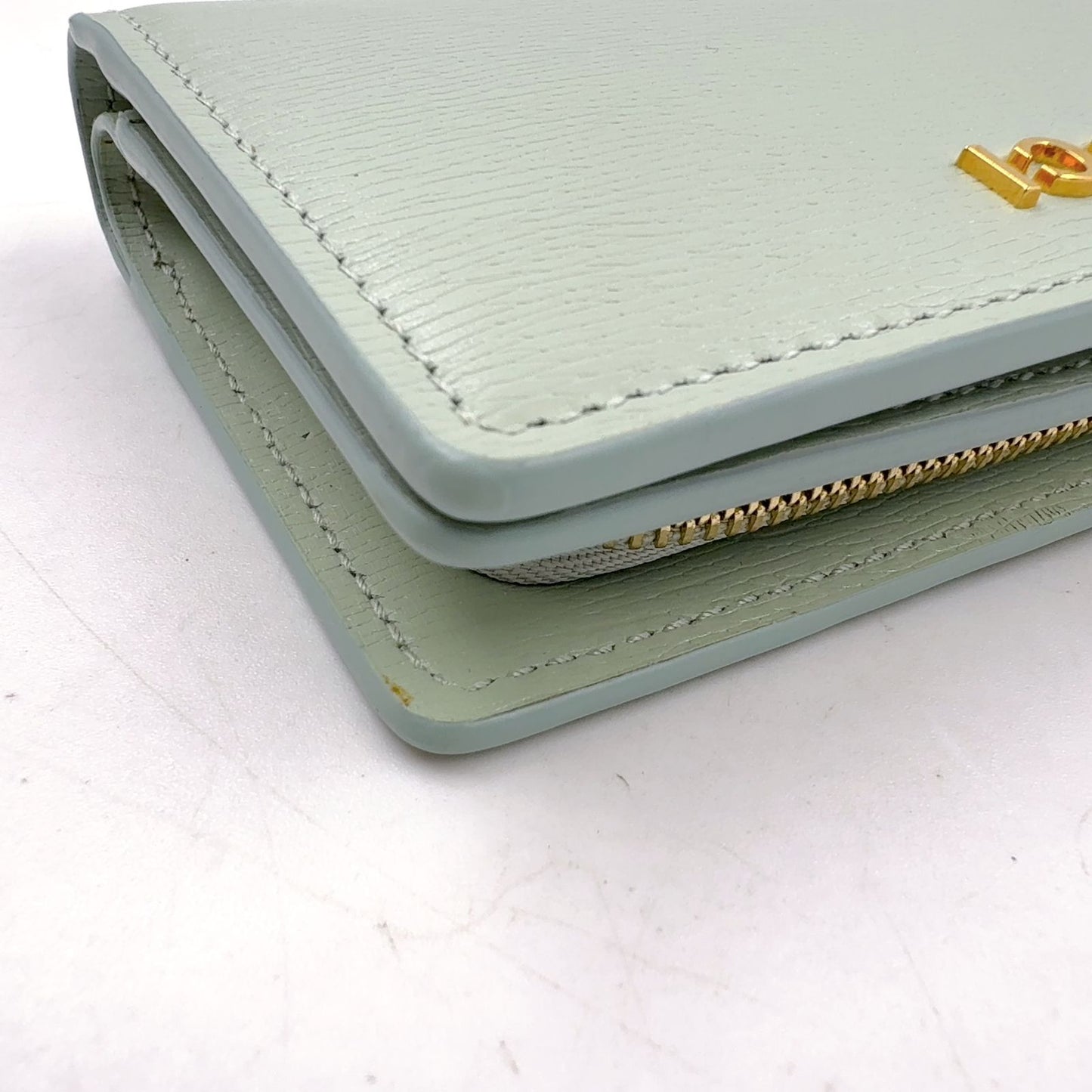 Gucci Leather Lightgreen Bi Foldwallet Gold Wallet — view 7