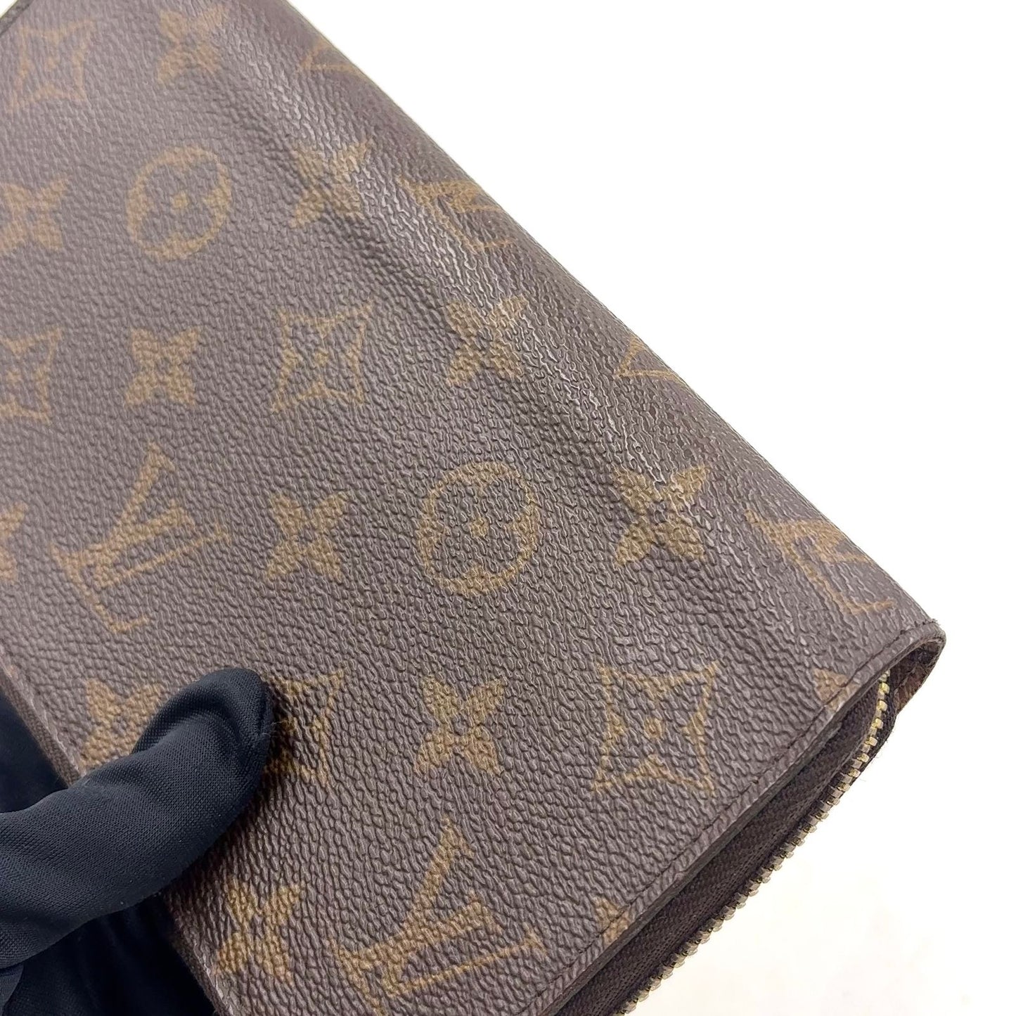 Louis Vuitton Zippy Wallet Monogram Rose Ballerine Leather Brown Light Pink — view 7
