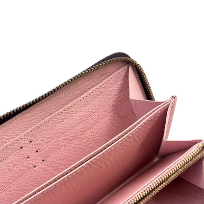 Louis Vuitton Zippy Wallet Monogram Rose Ballerine Leather Brown Light Pink — view 8