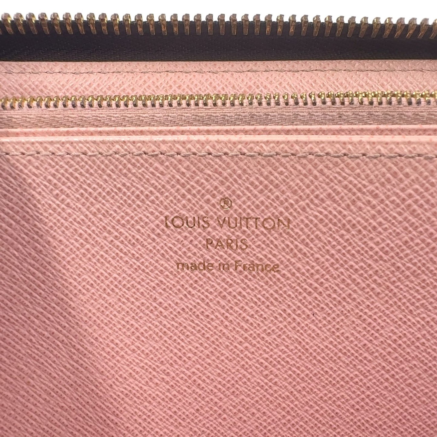 Louis Vuitton Zippy Wallet Monogram Rose Ballerine Leather Brown Light Pink — view 4