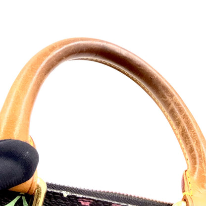 Louis Vuitton Alma PM Monogram Multicolor Noir Leather Black Light Brown — view 8