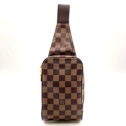 Louis Vuitton Damier Geronimos Brown Belt Bag Gold