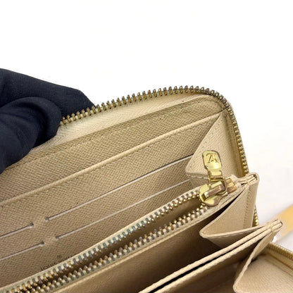Louis Vuitton Zippy Wallet Damier Azur Leather White Round Gold — view 6