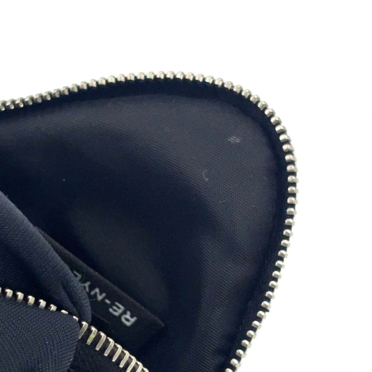 Prada Re-Nylon Charm Nylon Plastic Metal Silver Black White Coin Case — view 7