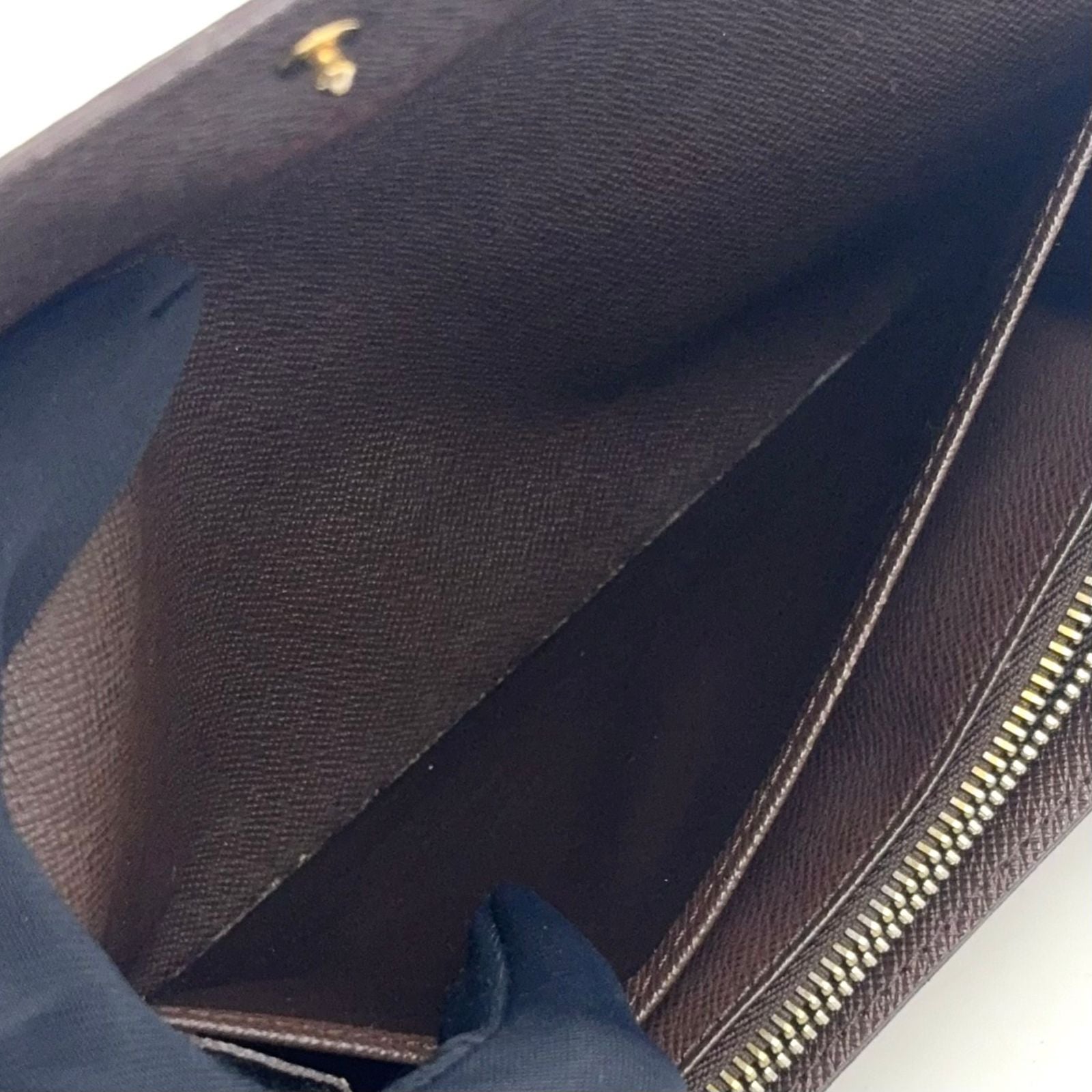 Louis Vuitton Portefeuille Sarah Damier Ebene Initialstamp Can Be Leather Brown — view 7