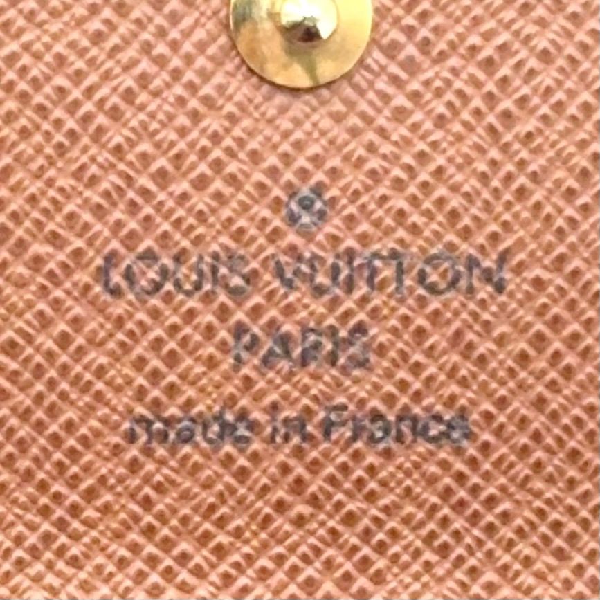 Louis Vuitton Porte-Monnaie Plastic Monogram Leather Brown Coin Case Gold — view 4