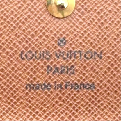 Louis Vuitton Porte-Monnaie Plastic Monogram Leather Brown Coin Case Gold — view 4