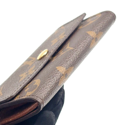 Louis Vuitton Porte-Monnaie Plastic Monogram Leather Brown Coin Case Gold — view 5