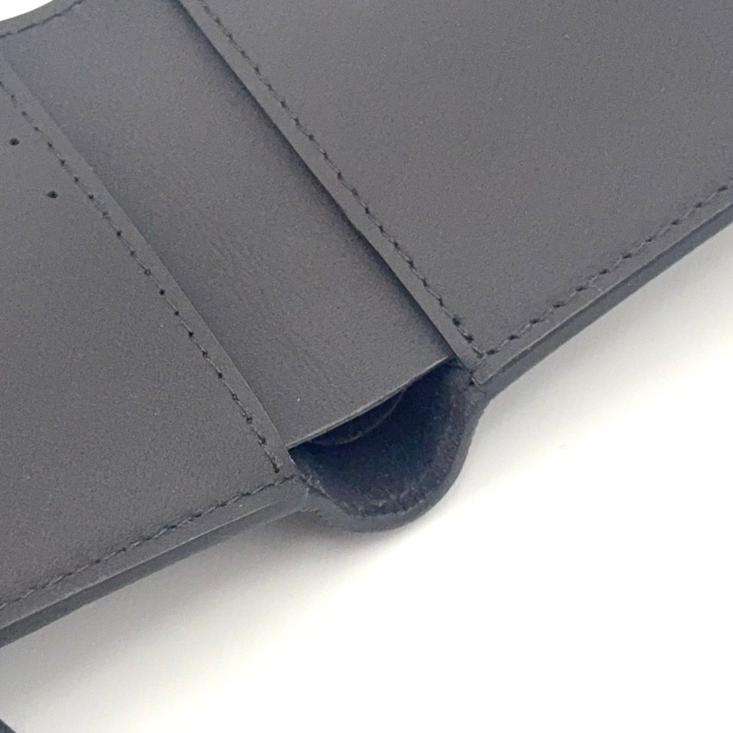 Louis Vuitton Portefeuille Multiple Correspondence Leather Black Bi Foldwallet — view 8