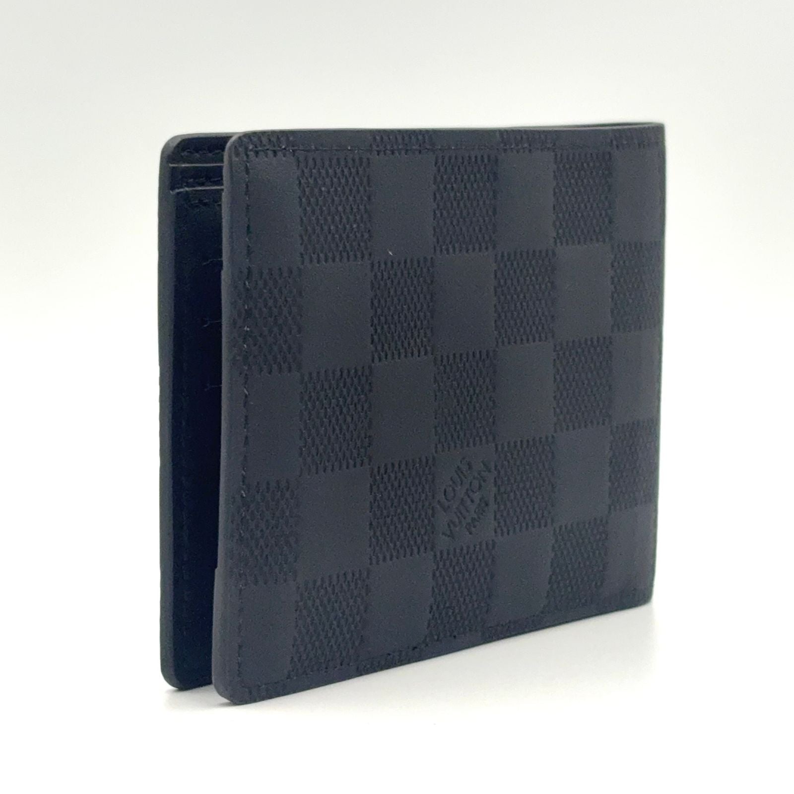 Louis Vuitton Portefeuille Multiple Correspondence Leather Black Bi Foldwallet — view 2