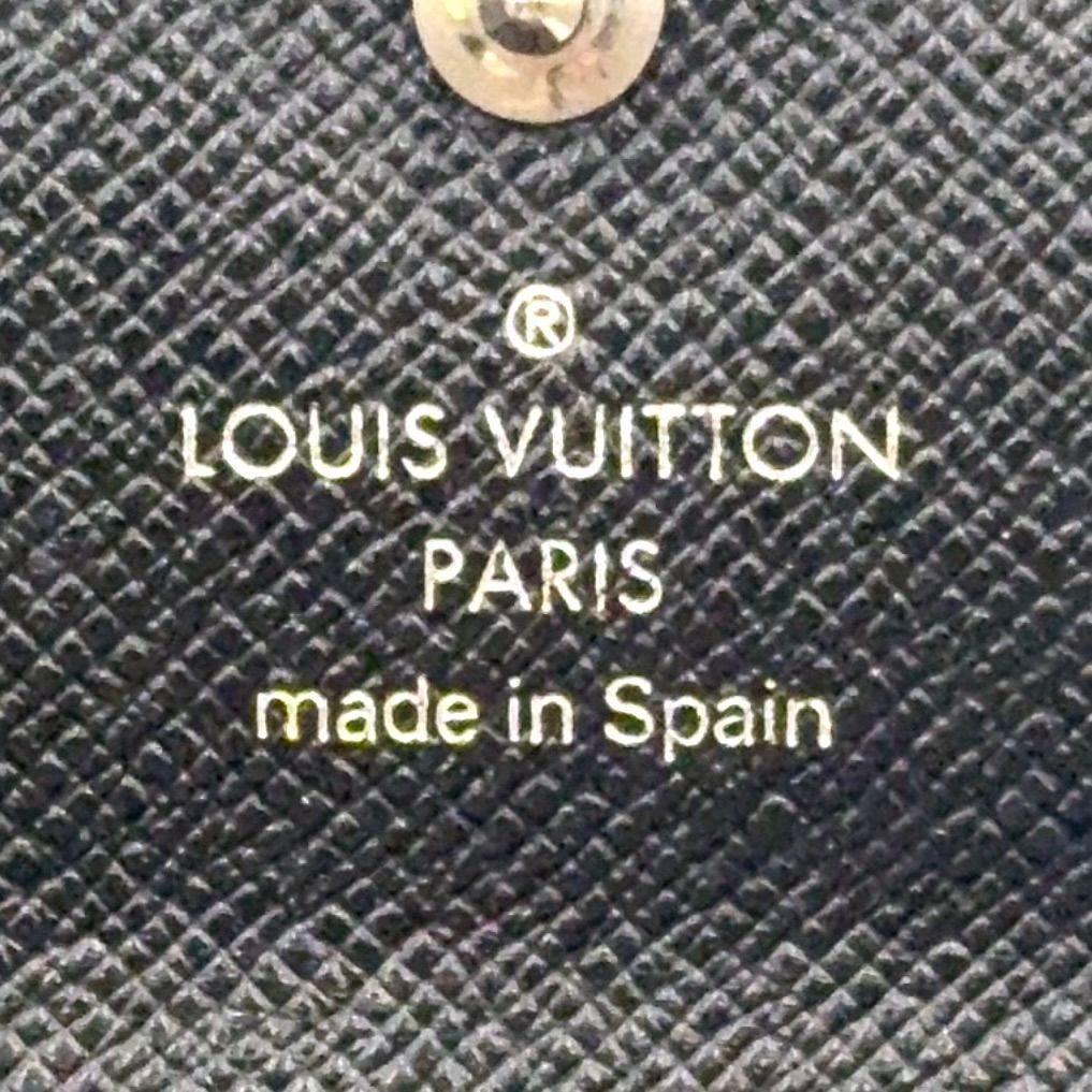 Louis Vuitton Multicles 4 Epi Noir Leather Black Key Case Silver Key Holder — view 4