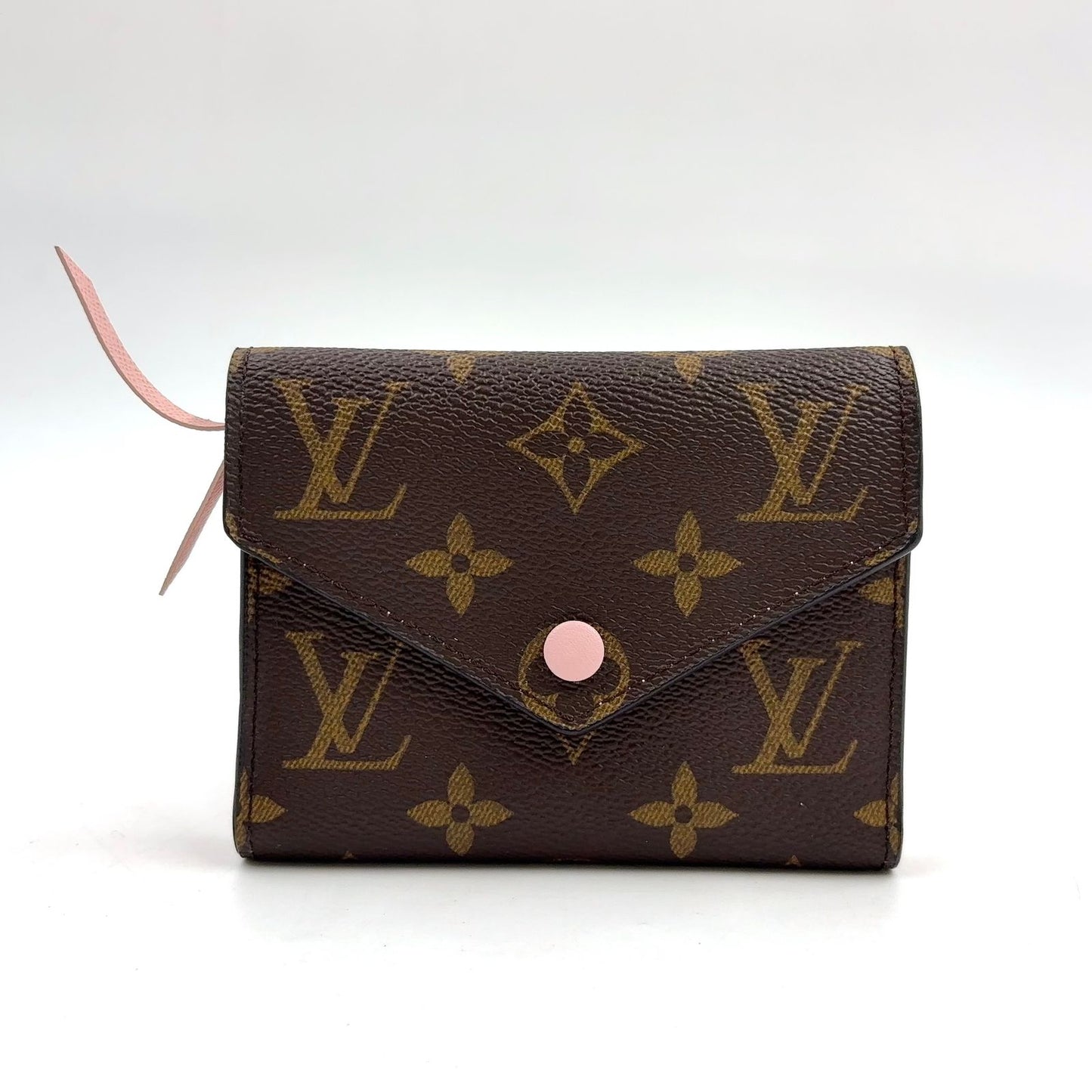 Louis Vuitton Portefeuille Victorine Monogram Rose Ballerine Leather Brown