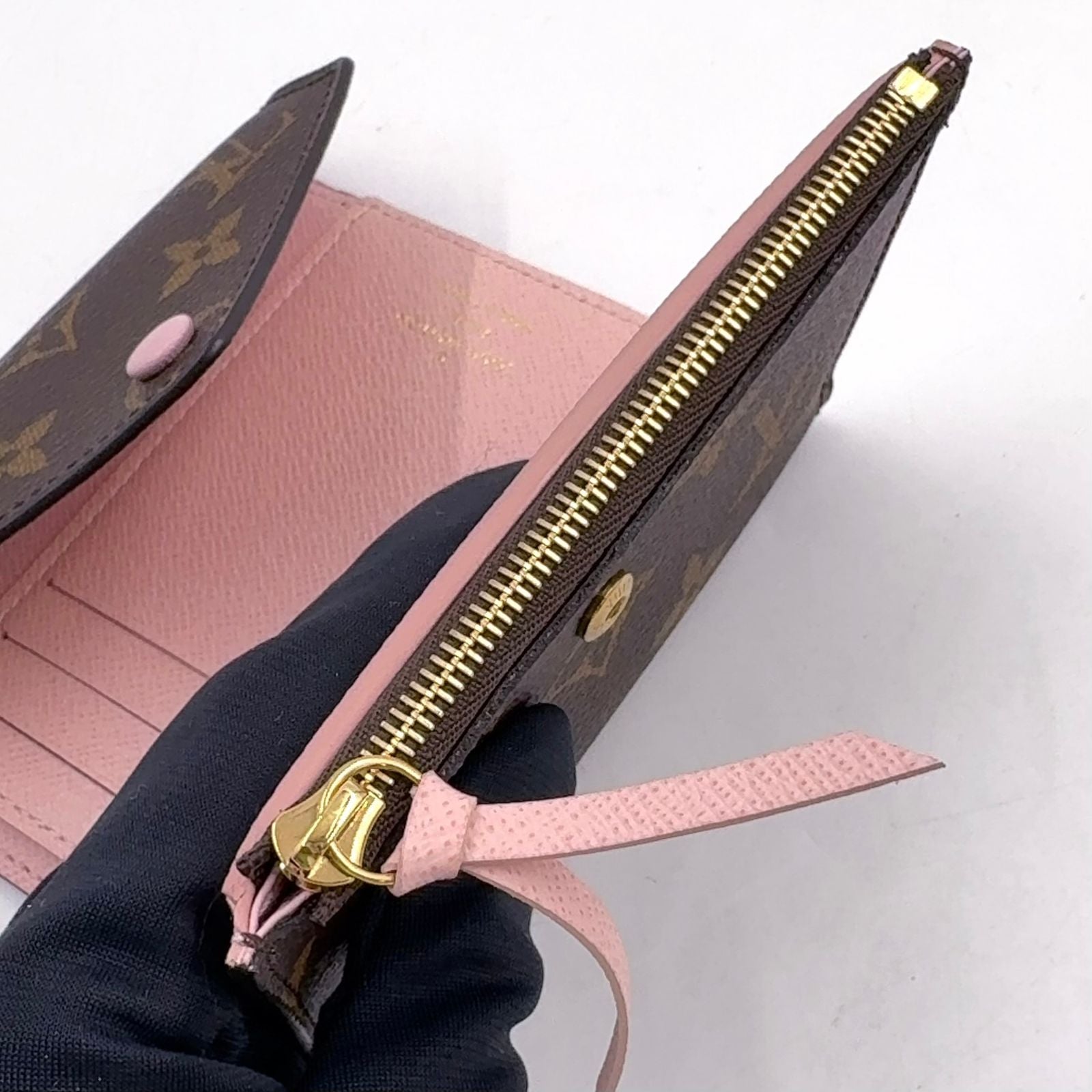 Louis Vuitton Portefeuille Victorine Monogram Rose Ballerine Leather Brown — view 7