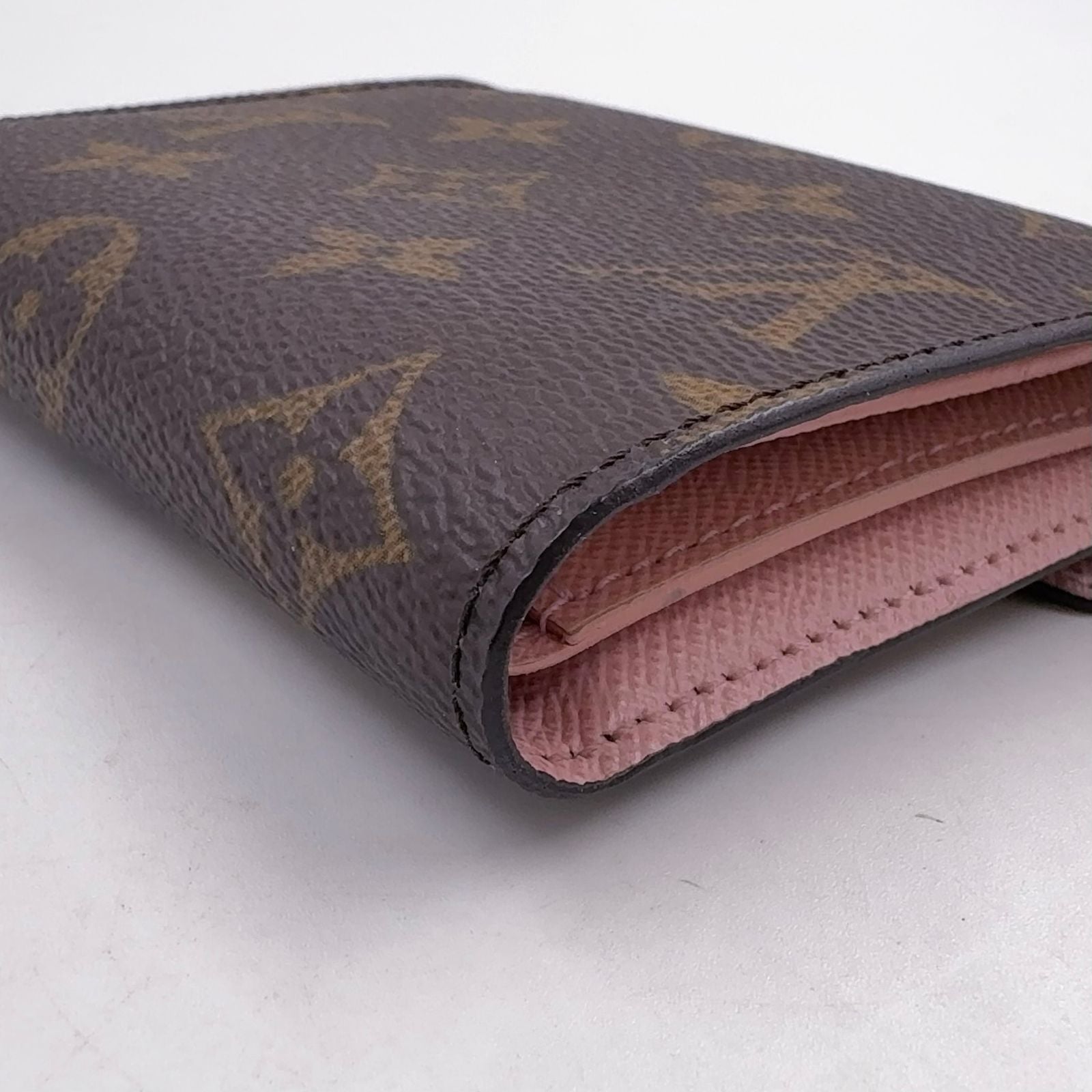 Louis Vuitton Portefeuille Victorine Monogram Rose Ballerine Leather Brown — view 6