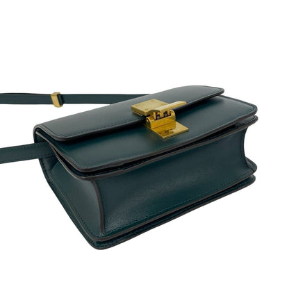 Celine Classic Box Small Leather Mini Shoulder Bag Crossbody Green — view 7