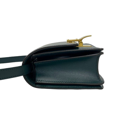 Celine Classic Box Small Leather Mini Shoulder Bag Crossbody Green — view 5
