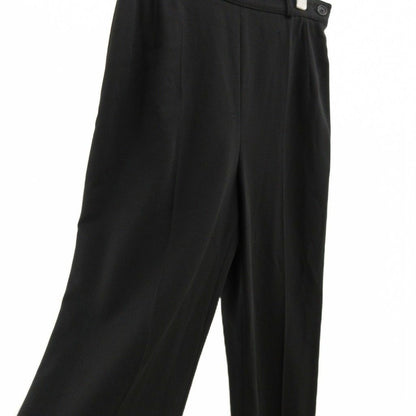Hermes Martin Margiela Era Wide Pants Trousers Wool 40 Black Full Length PP — view 3