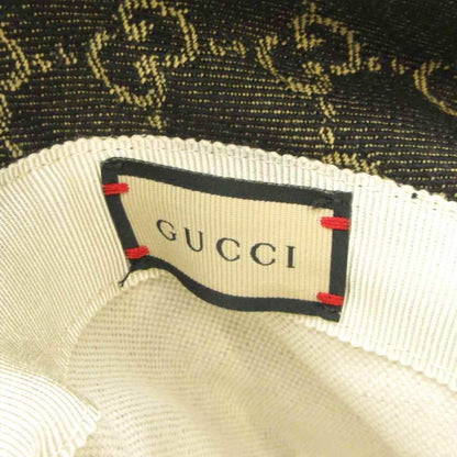 Gucci Bucket Hat Logo Canvas GG M 57 Black — view 7