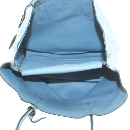 Prada Saffiano Leather Doubre Tote Light Blue — view 6