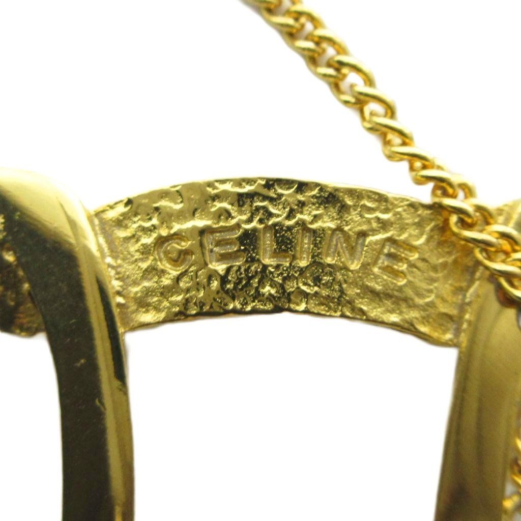 Celine Vintage Scarf Ring Logo Gold — view 4