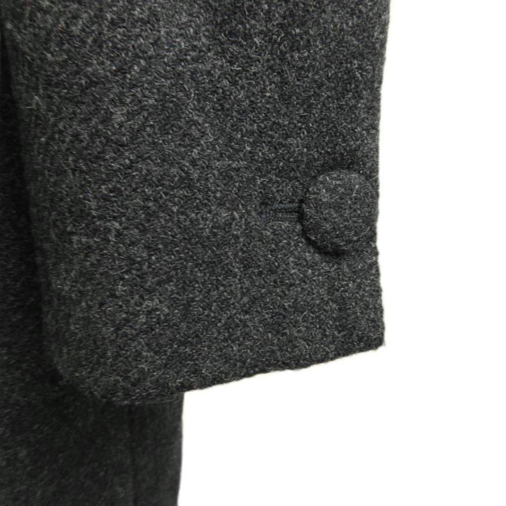 Fendi Lapel Contrast Long Coat Sheep Leather 40 Gray Black Double Breasted — view 7