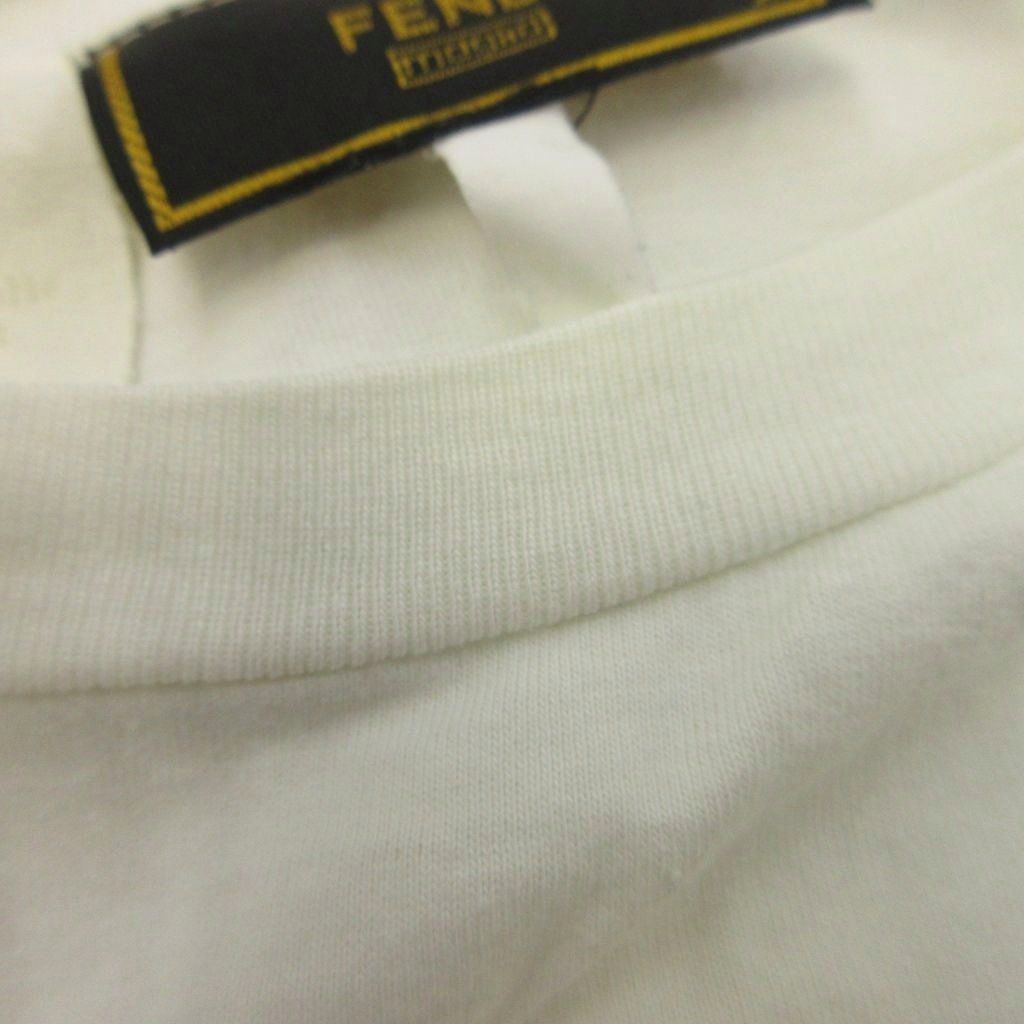 Fendi T-Shirt White Logo Print Short Sleeve Top PP — view 8