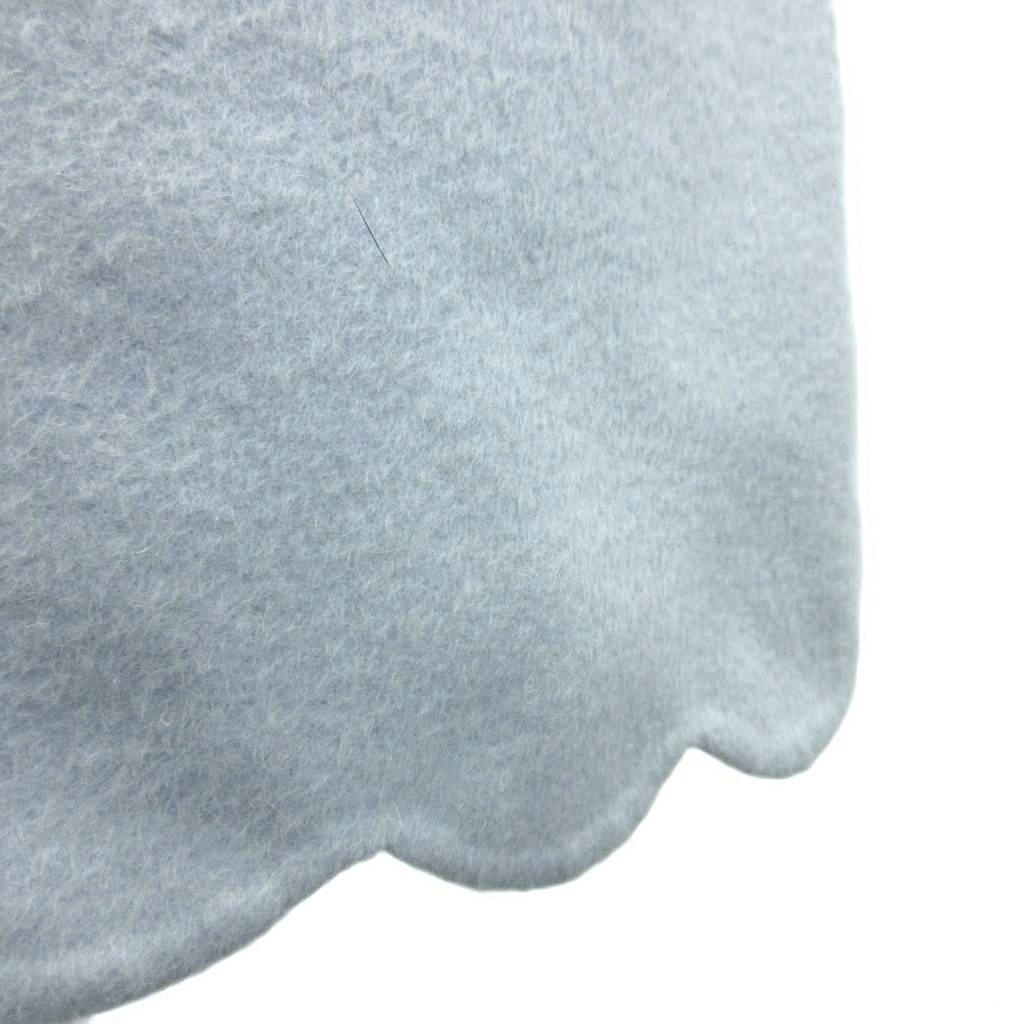 Dior Dress Angora Blend 36 Blue Light Scallop Neck Short Sleeve Midi Length YU — view 6