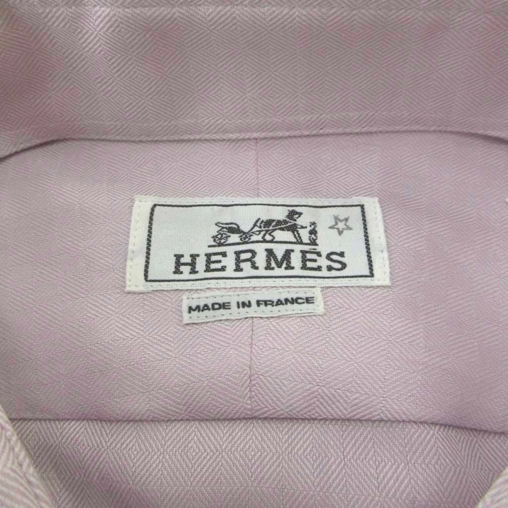 Hermes Long Sleeve Shirt 40 Purple Regular Color Top YU — view 3