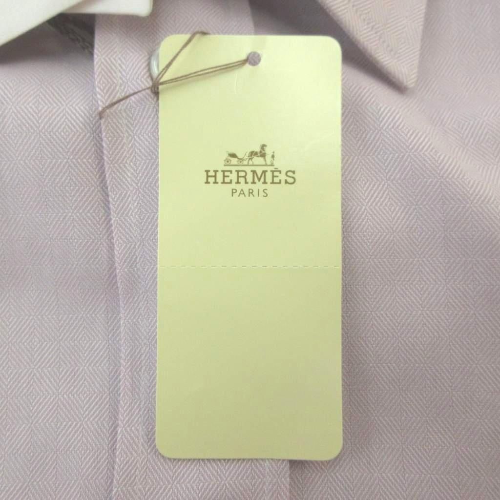 Hermes Long Sleeve Shirt 40 Purple Regular Color Top YU — view 4