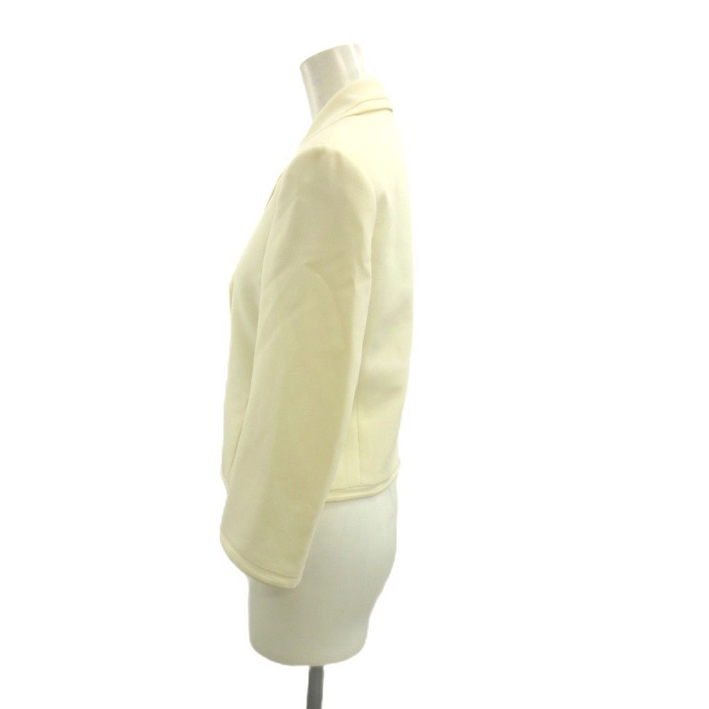 Versace Gianni Set Tailored Jacket Tight Skirt Wool 38 White Off Ivory Long — view 4