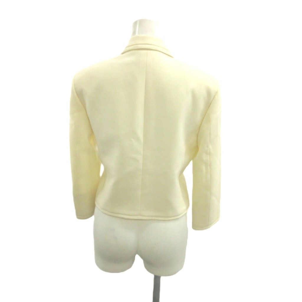 Versace Gianni Set Tailored Jacket Tight Skirt Wool 38 White Off Ivory Long — view 3