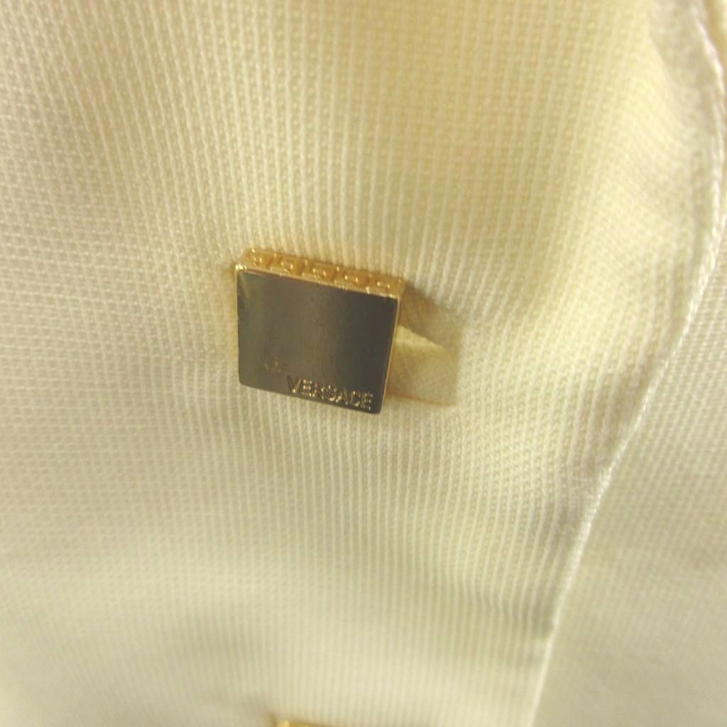 Versace Gianni Set Tailored Jacket Tight Skirt Wool 38 White Off Ivory Long — view 7