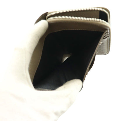 Saint Laurent Paris YSL Line Compact Zip Wallet Leather Logo Mocha SS — view 6
