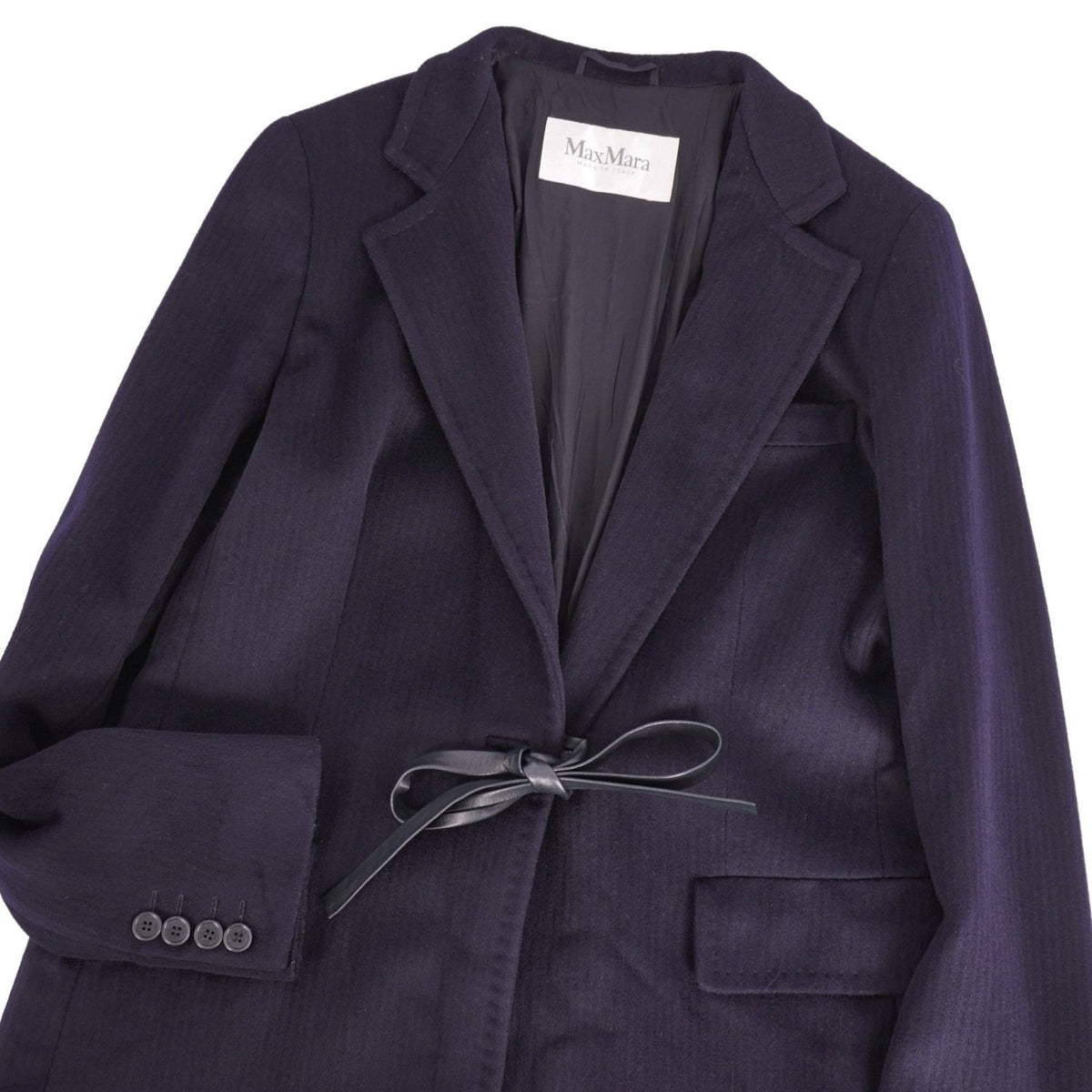 Max Mara Coat White Tag Long Leather Belle — view 2