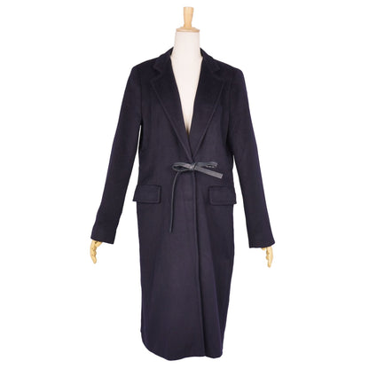 Max Mara Coat White Tag Long Leather Belle — view 3
