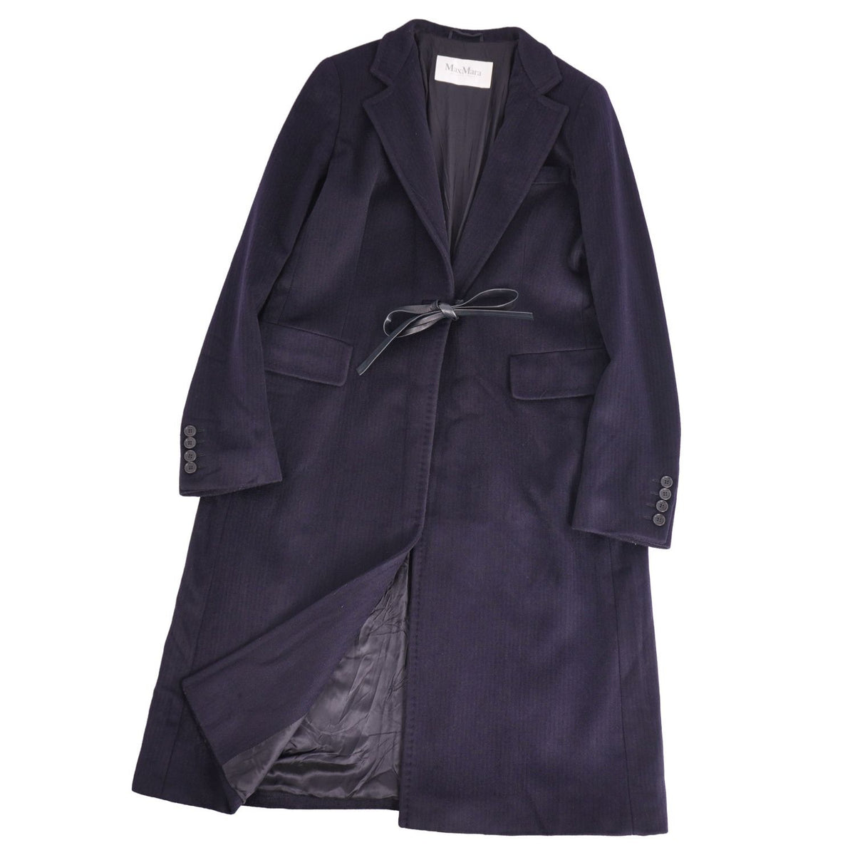 Max Mara Coat White Tag Long Leather Belle