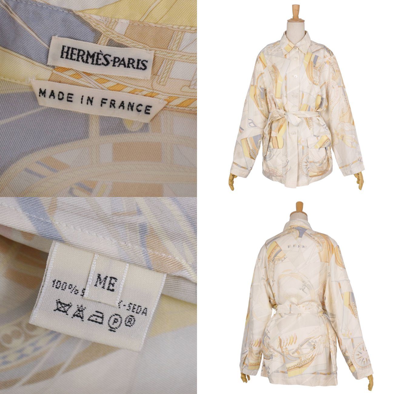 Hermes Martin Margiela Era Blouse with Shirt Belt Total Pattern — view 7
