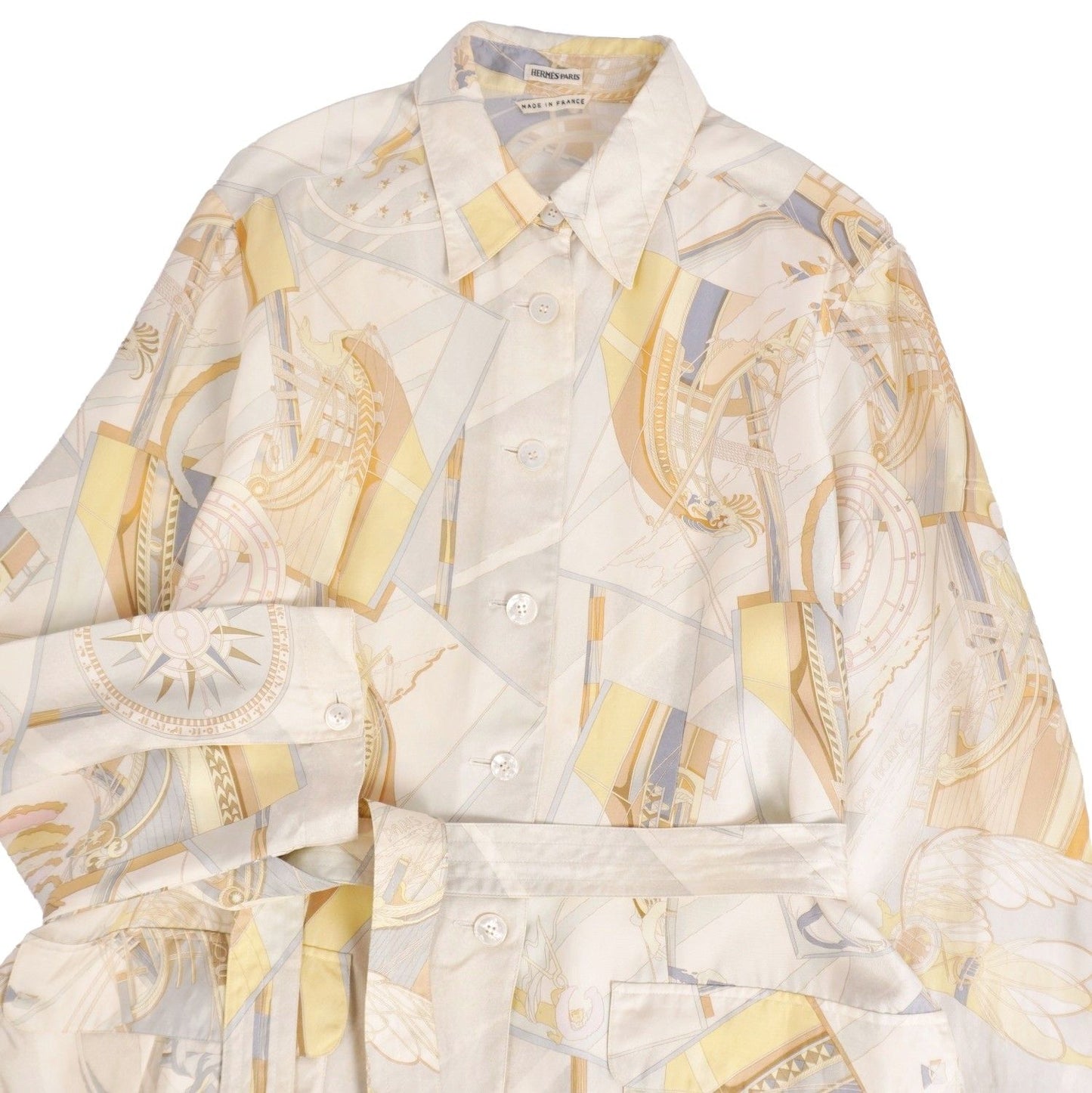 Hermes Martin Margiela Era Blouse with Shirt Belt Total Pattern — view 2