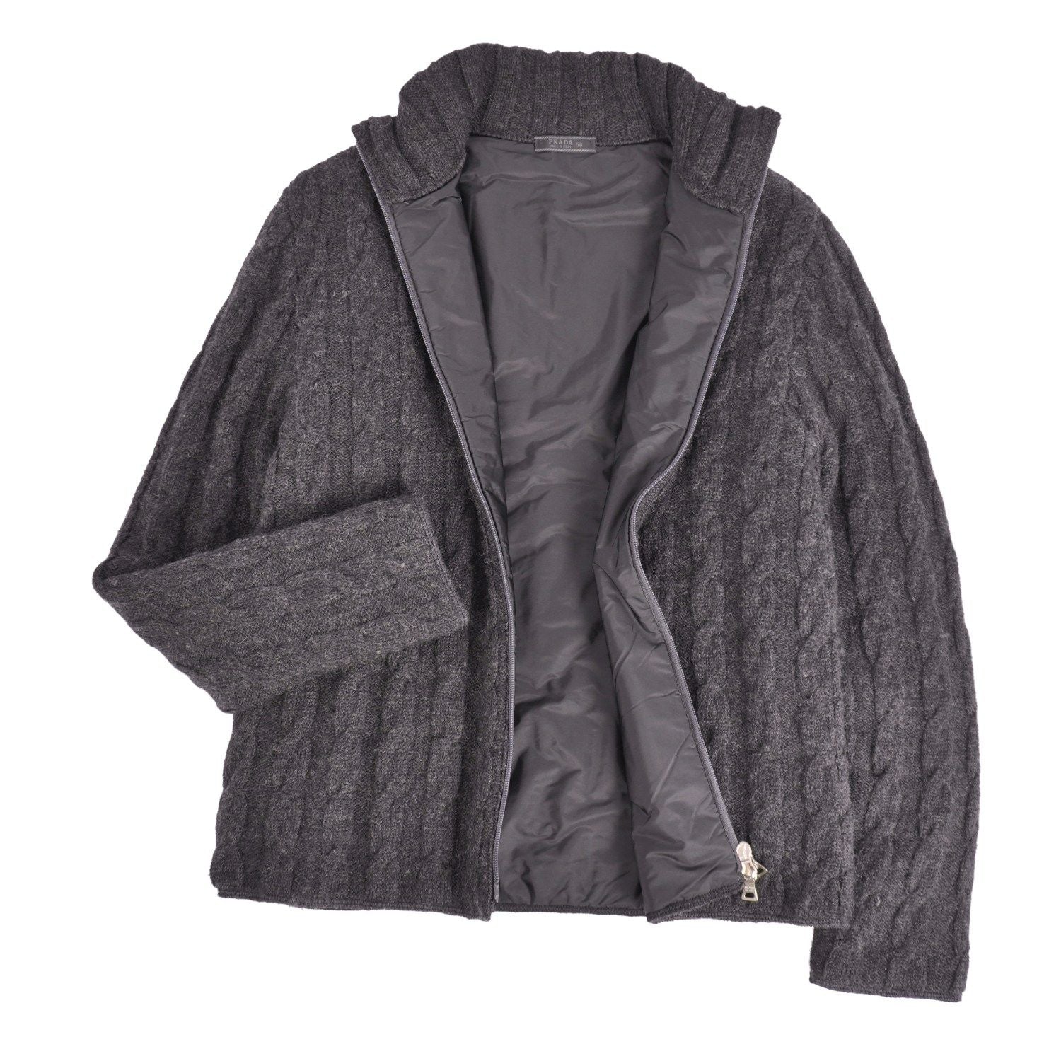 Prada Knit Drivers Sweater Zipping — view 2