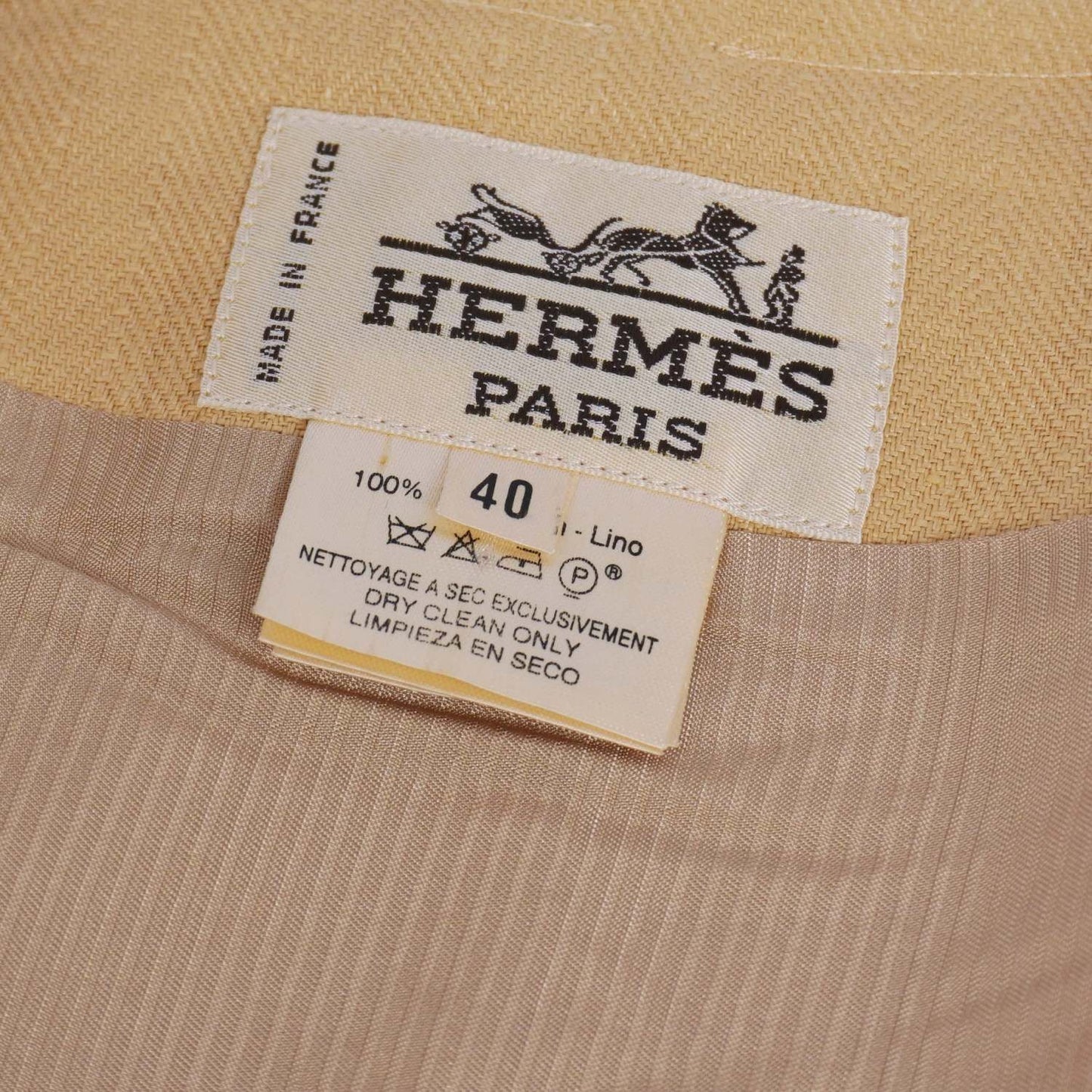 Hermes Vintage Set Pants Suit Linen — view 8