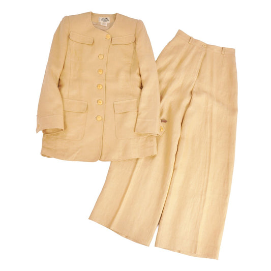 Hermes Vintage Set Pants Suit Linen