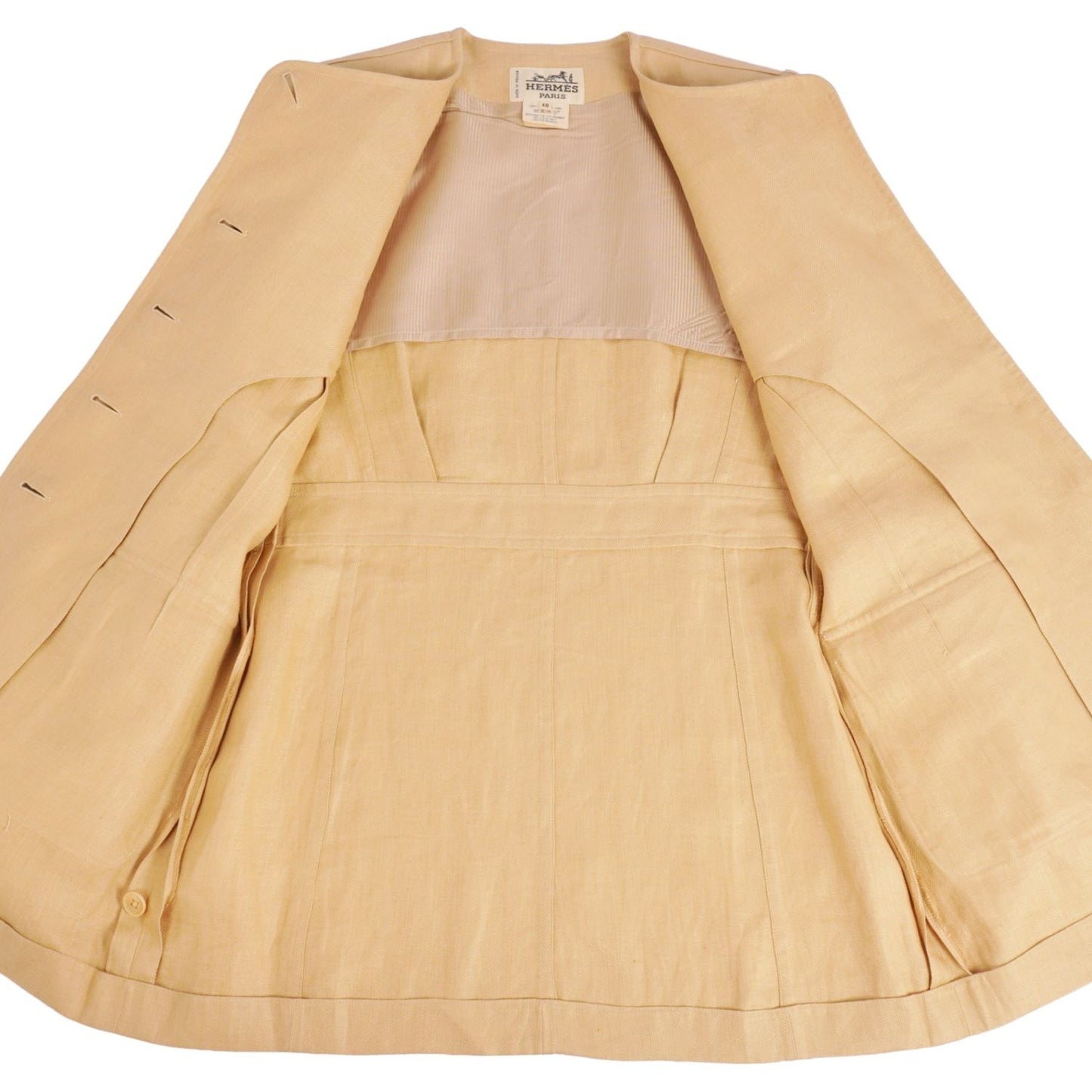 Hermes Vintage Set Pants Suit Linen — view 6