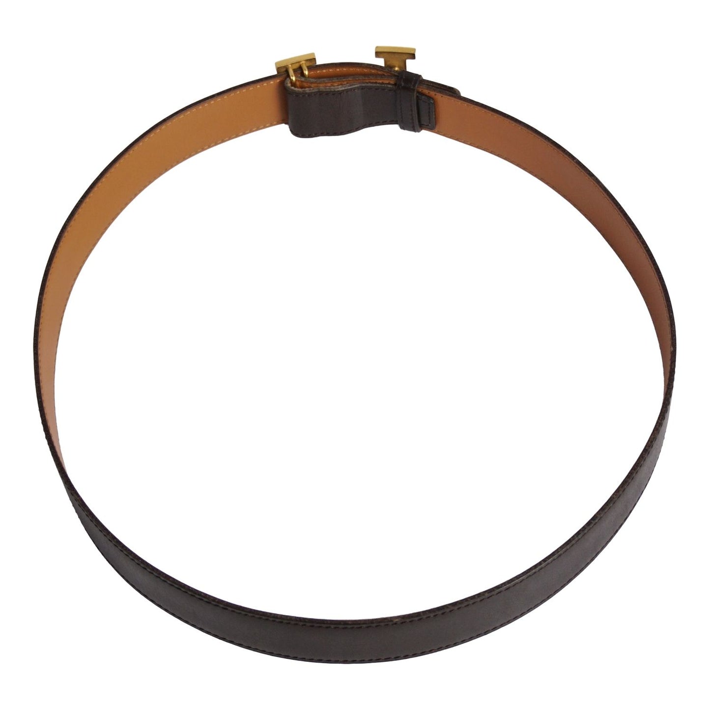 Hermes Vintage Belt Leather H-ro — view 4