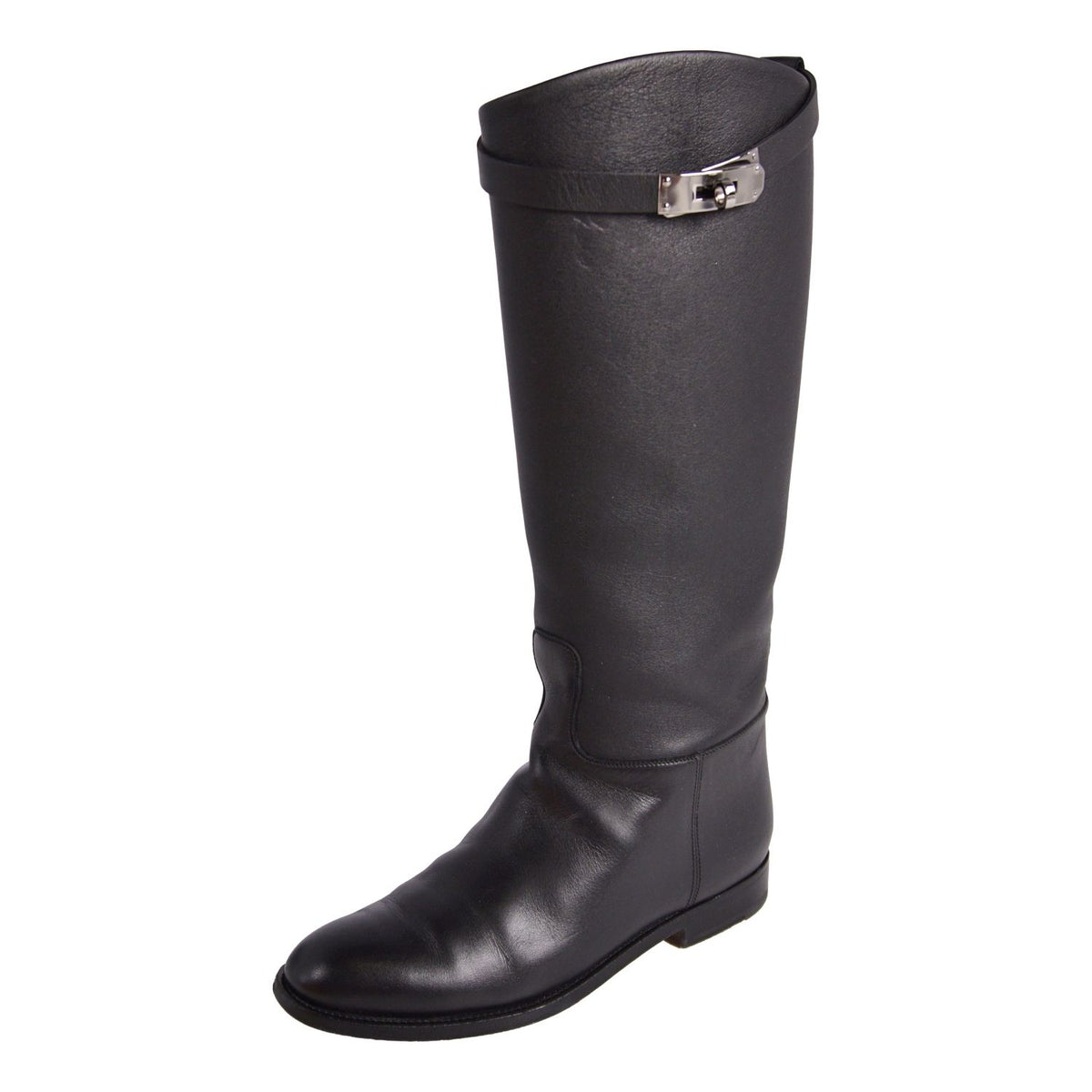 Hermes Boots Long Jumping Kelly Gold